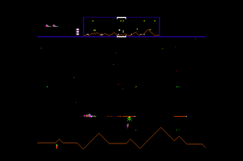 Defender atari screenshot